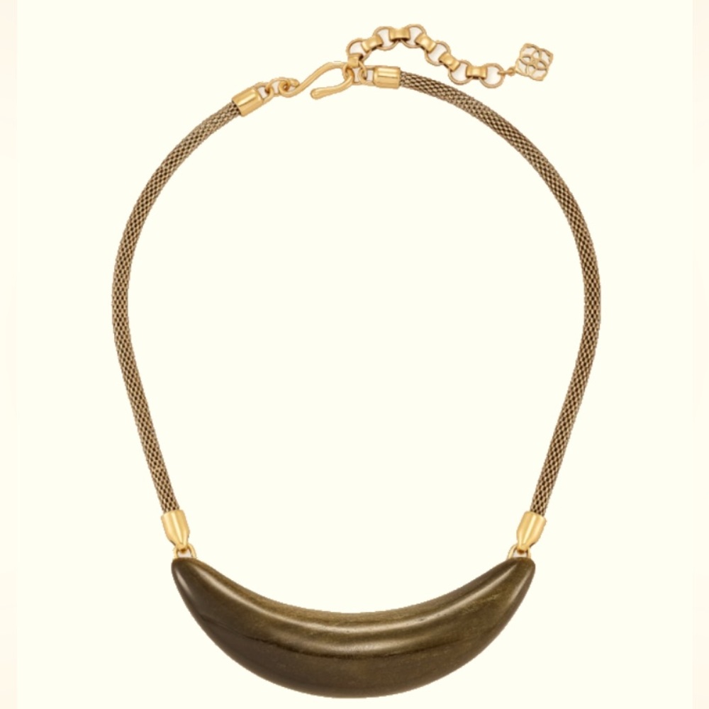 Kendra Scott Kaia Collar Necklace in Golden Obsidian